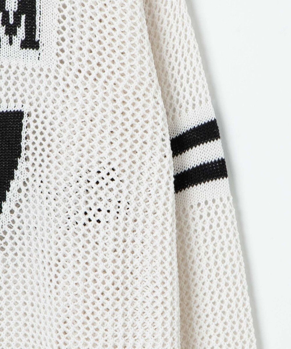 WEGO ロゴメッシュジャガードニット 