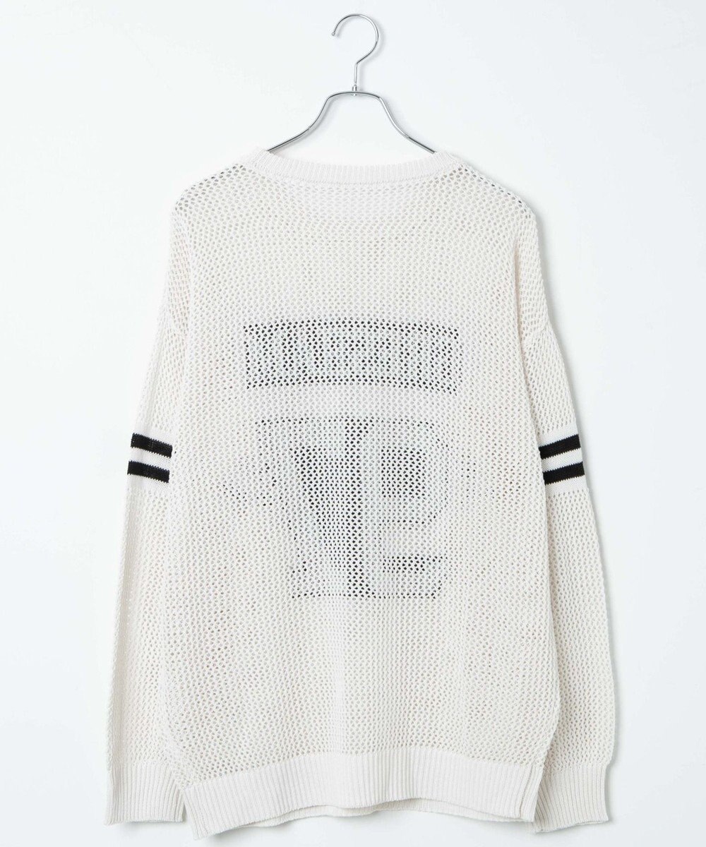 WEGO ロゴメッシュジャガードニット 