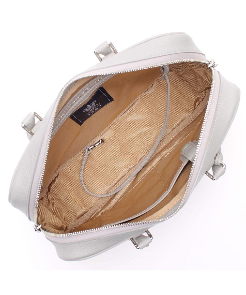 A.D.M.J. 牛革 ボストンバッグ 28cm※SILVER金具 