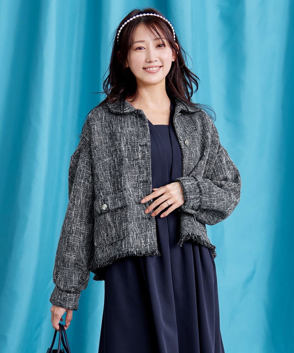 Tiaclasse 【ダブルクロス・洗える】 ナローVネックワンピース 