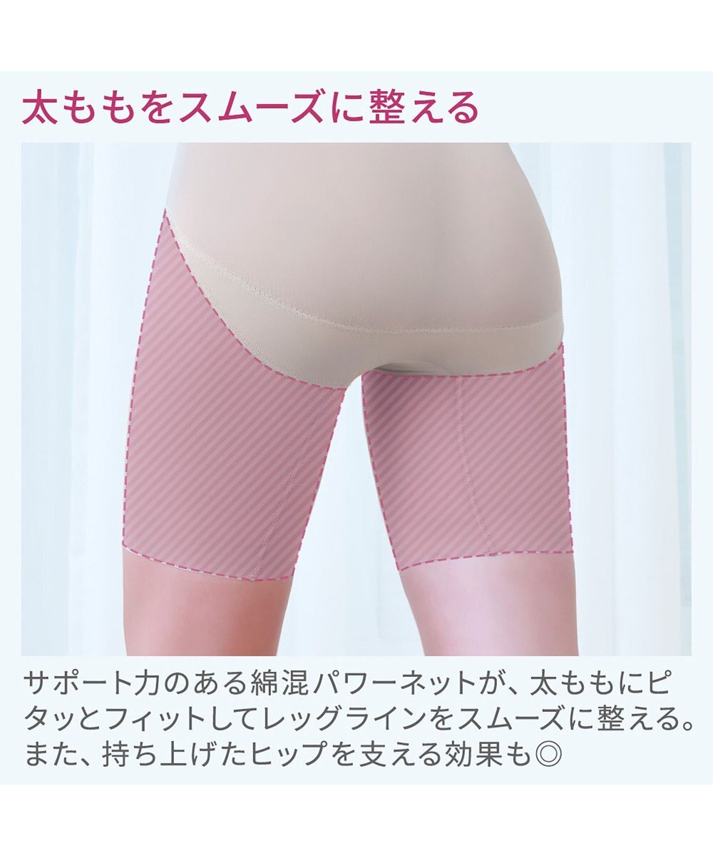 BRADELIS New York 【BRADELIS NewYork peace】綿混楽々dailyシェイプパンツ25 ガードルショーツ 1枚履き可能 ハイウエスト 補正 下着 細見え 