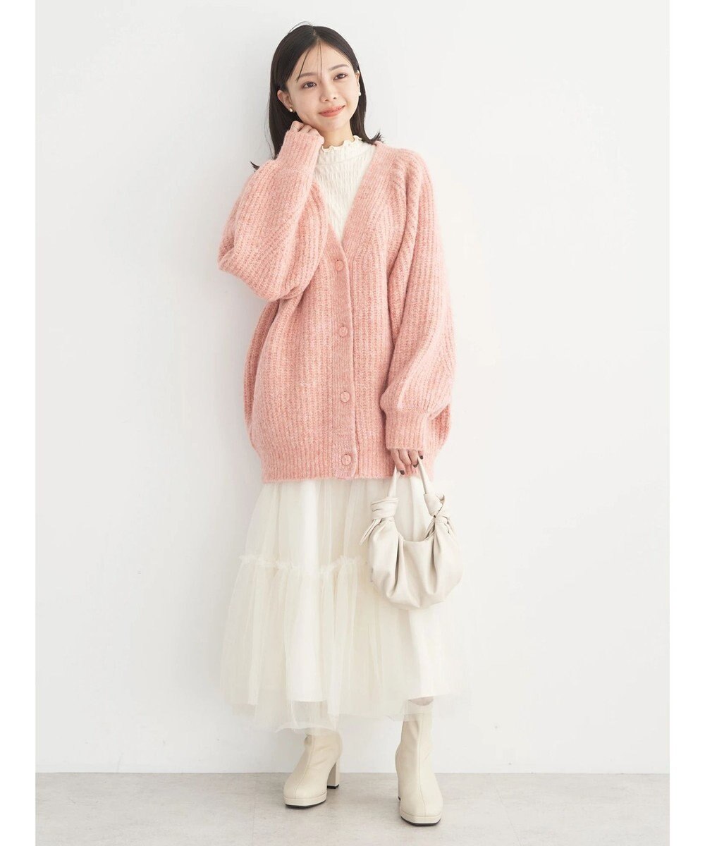 earth music&ecology フワフワＭＩＸヤーンカーディガン 