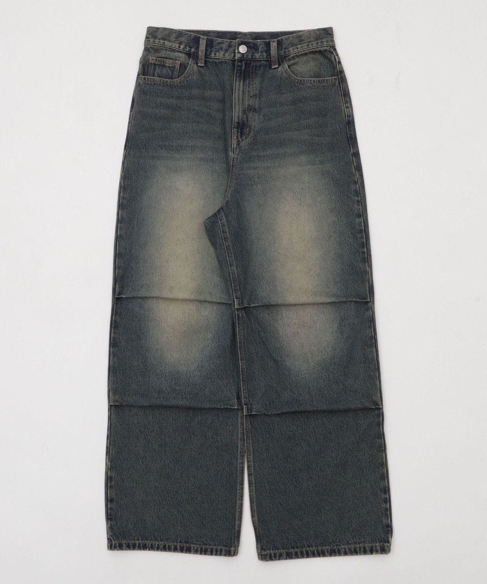 WEGO 【S～Lサイズ展開/ウエスト調整可】パラシュートデニムパンツ 