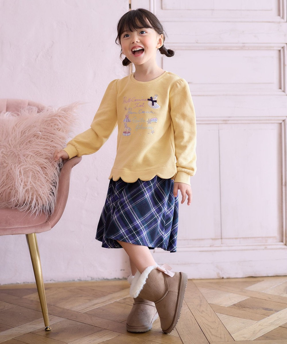 ANY KIDS 裏毛 スカラップ トレーナー 