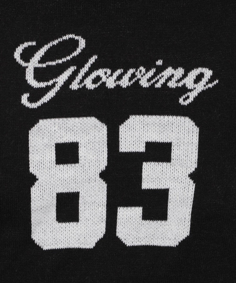 WEGO オープンショルダーナンバリングニット 