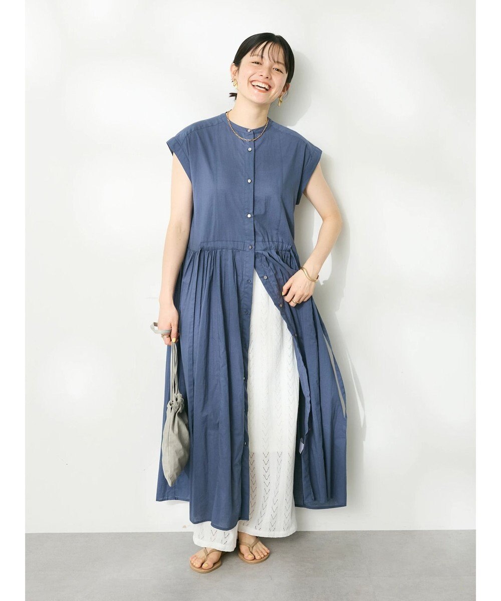 CRAFT STANDARD BOUTIQUE インド綿フレンチスリーブワンピース 