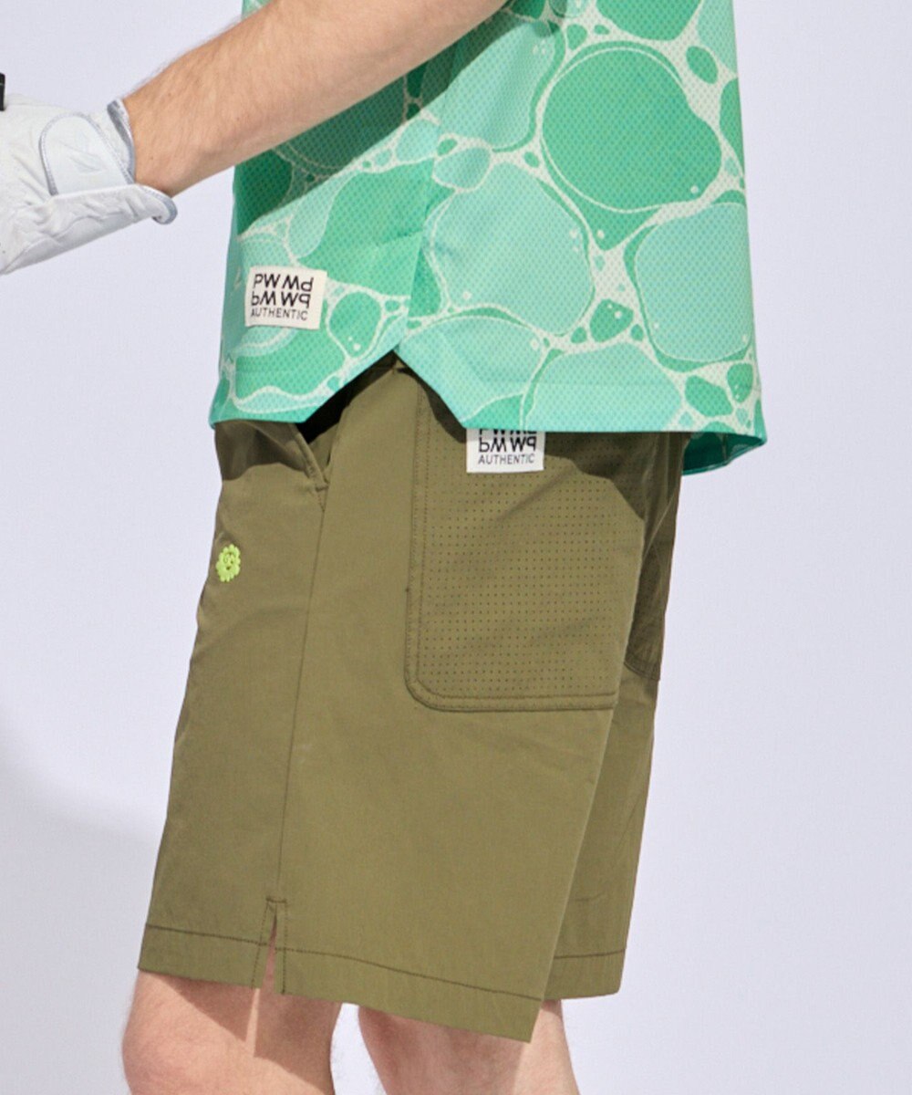 PW CIRCULUS 【MEN】WATER SURFACE プリントモックネックT ゴルフ 