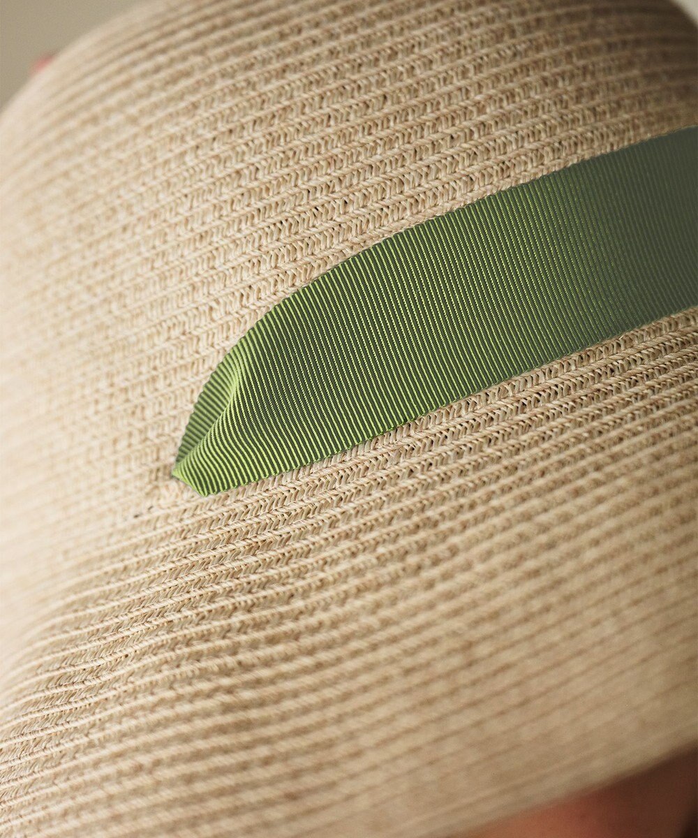 #Newans 【UVカット/洗える】〈花乃まりあさんコラボ〉リボン2本つきサマーハット 