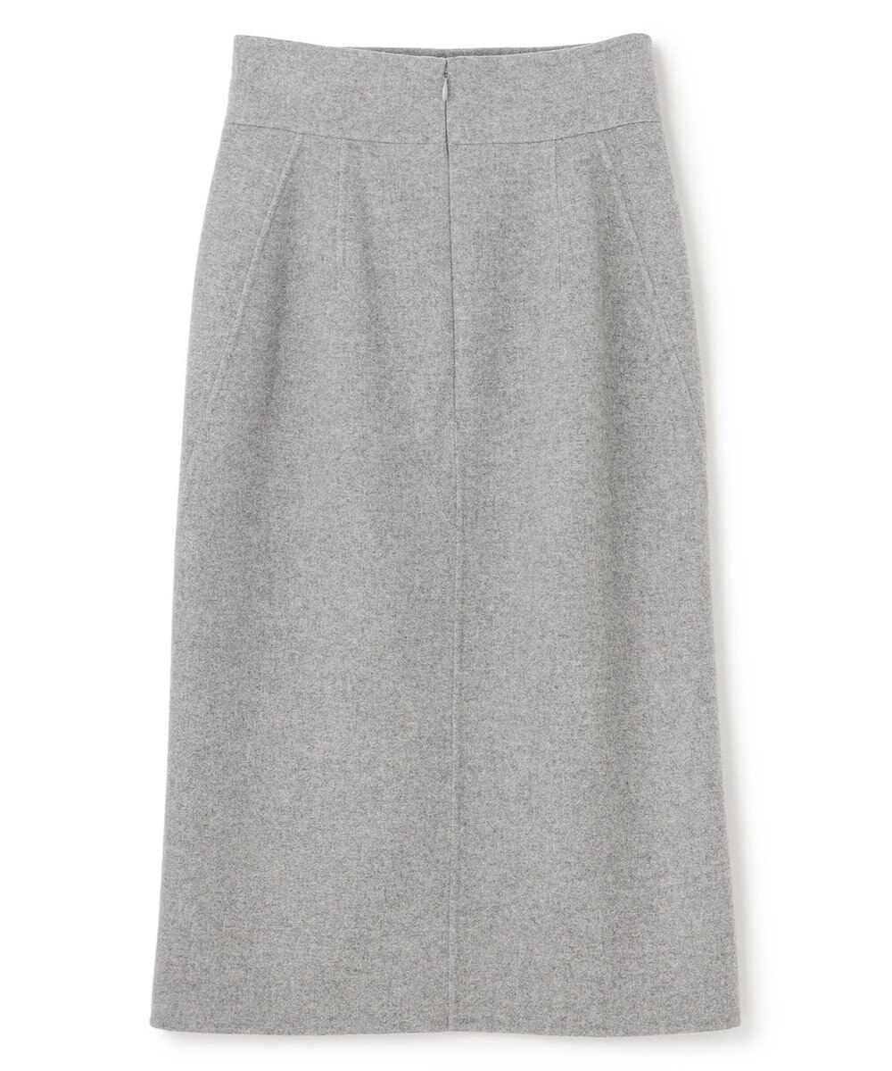 BEIGE， CHAMPIONNET  / ウールメルトン  Iラインスカート 