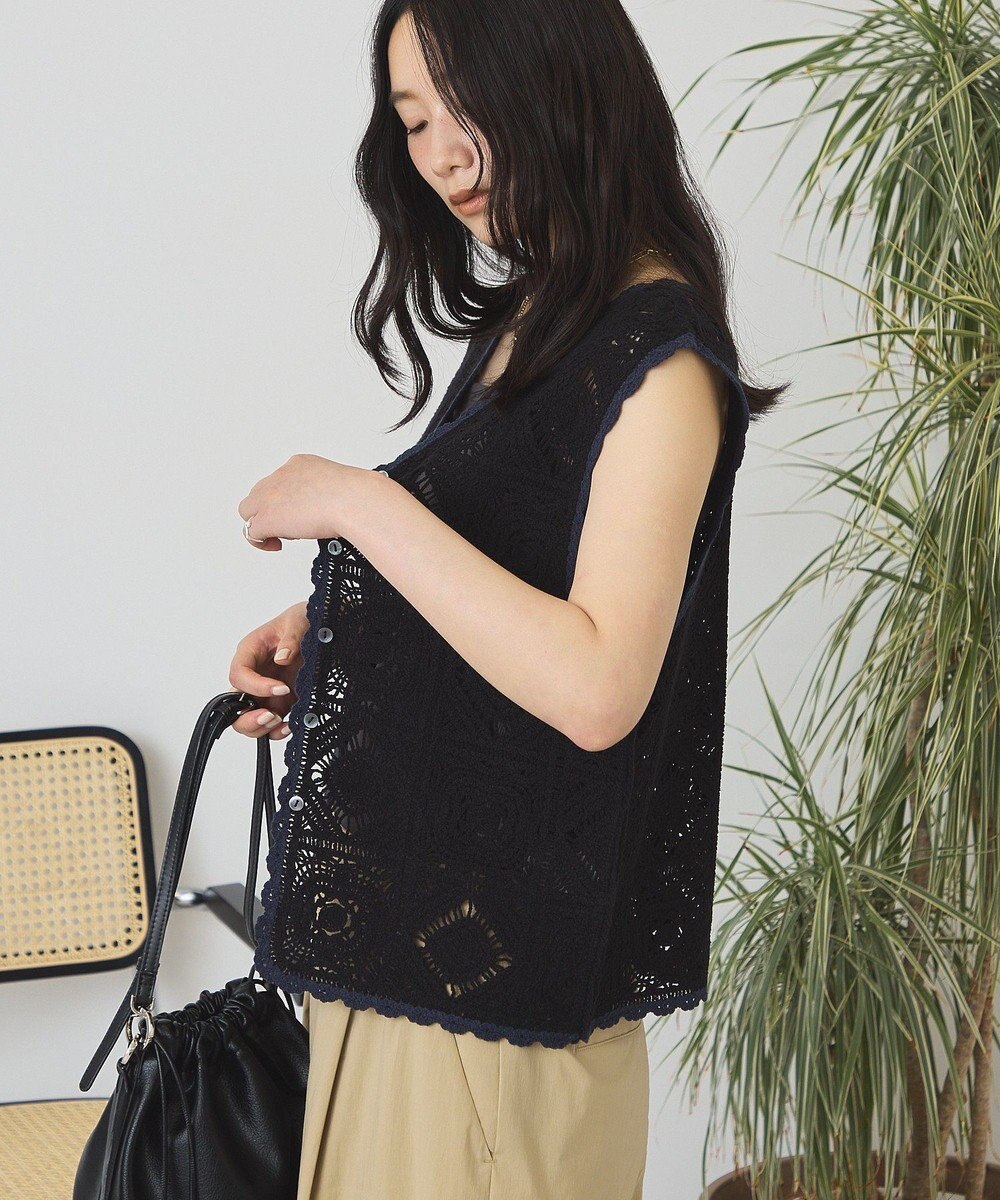 AMERICAN HOLIC クロシェ風ニットベスト 