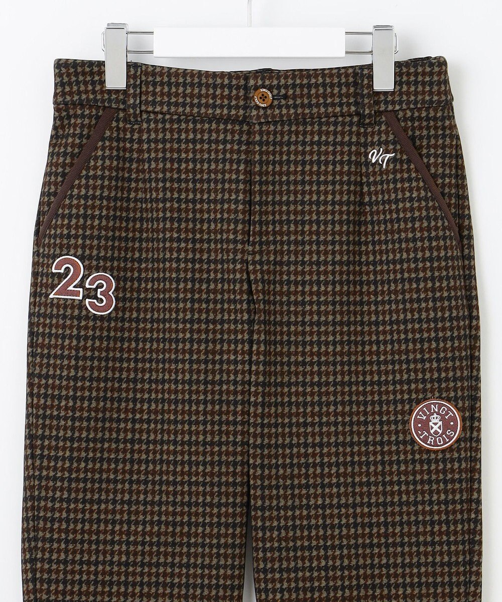 23区GOLF 【WOMEN】ガンクラブチェックテーパードパンツ 