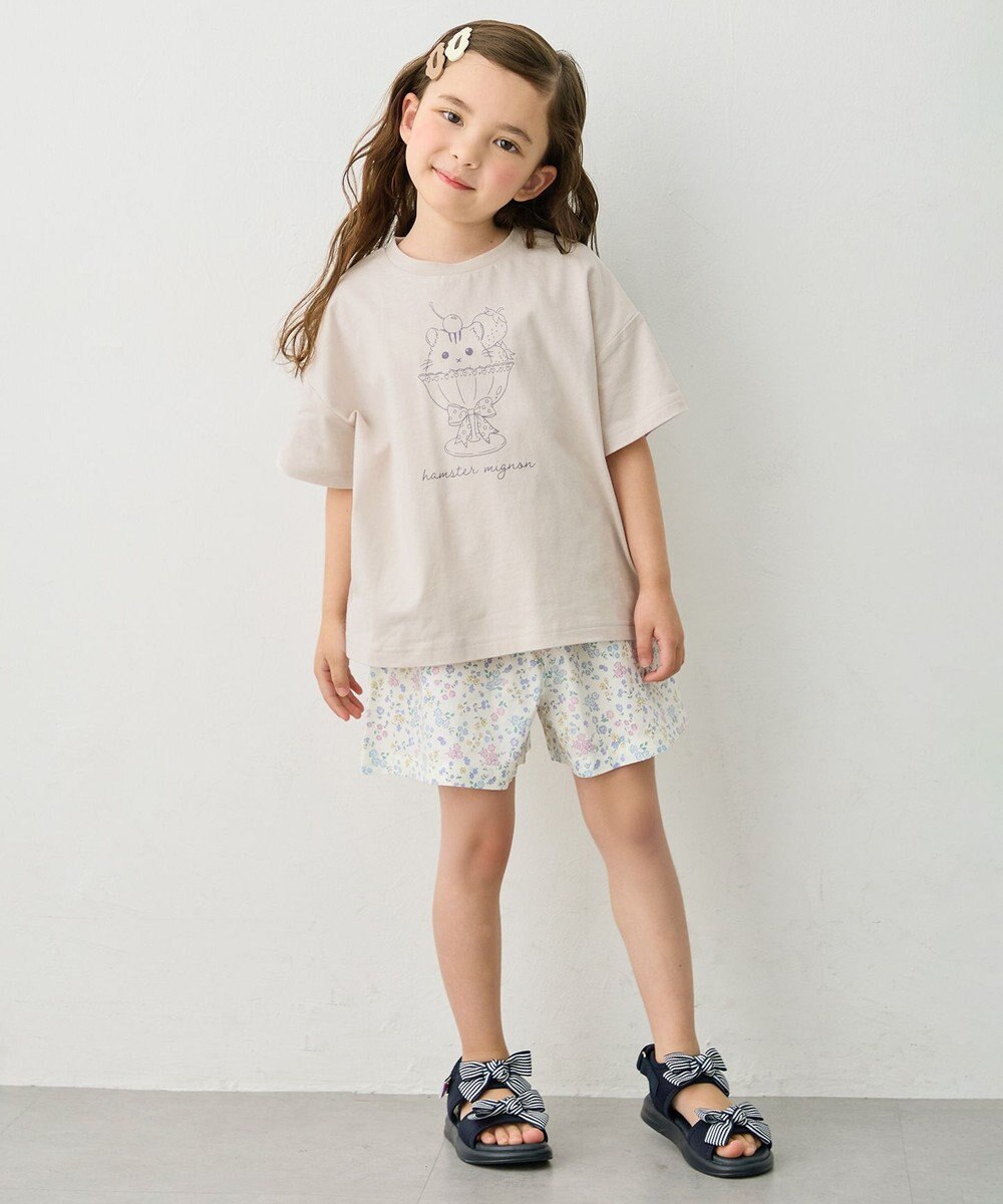 ANY KIDS 【綿100%/接触冷感】ひんやり オーバーサイズ アニマルTシャツ 