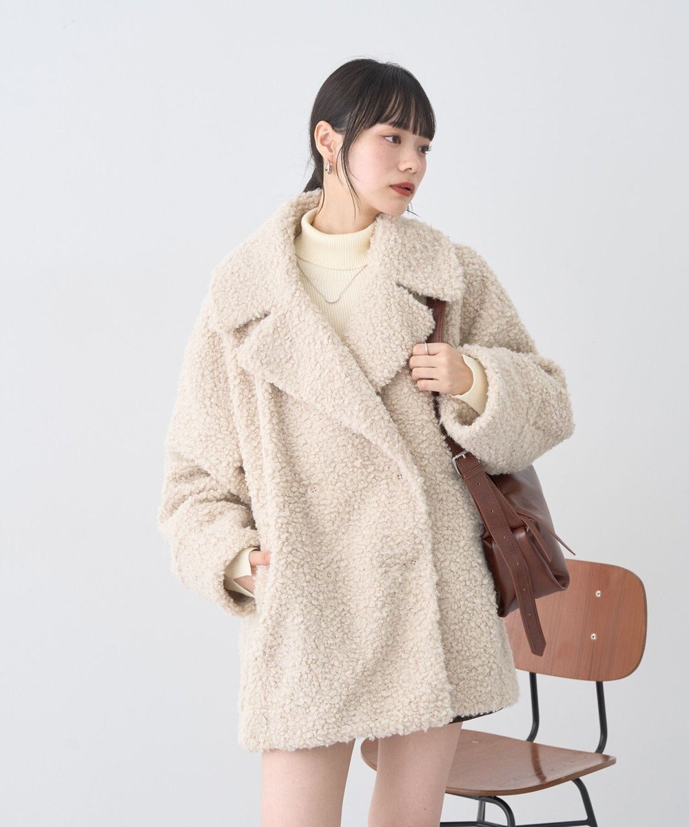 earth music&ecology ループファーコート 