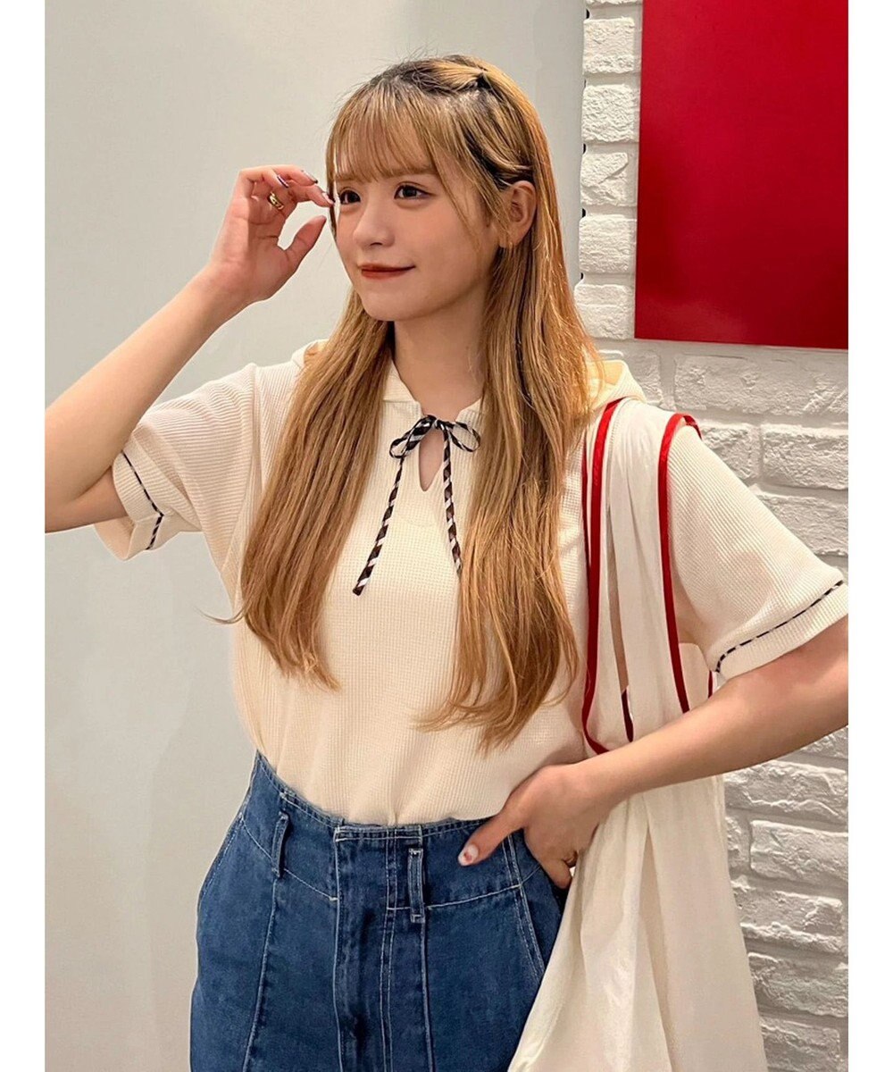 Green Parks チェックポイントワッフルプルオーバー 