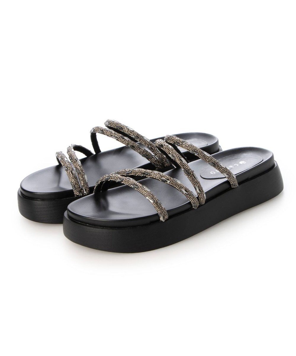 MODE ET JACOMO <carino>厚底ビジューサンダル 