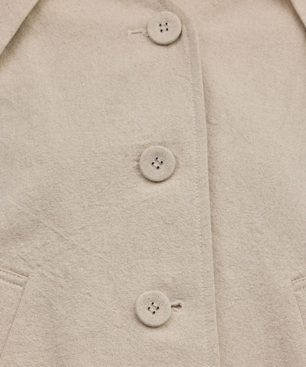 GRACE CONTINENTAL リネンオックスケープジャケット 