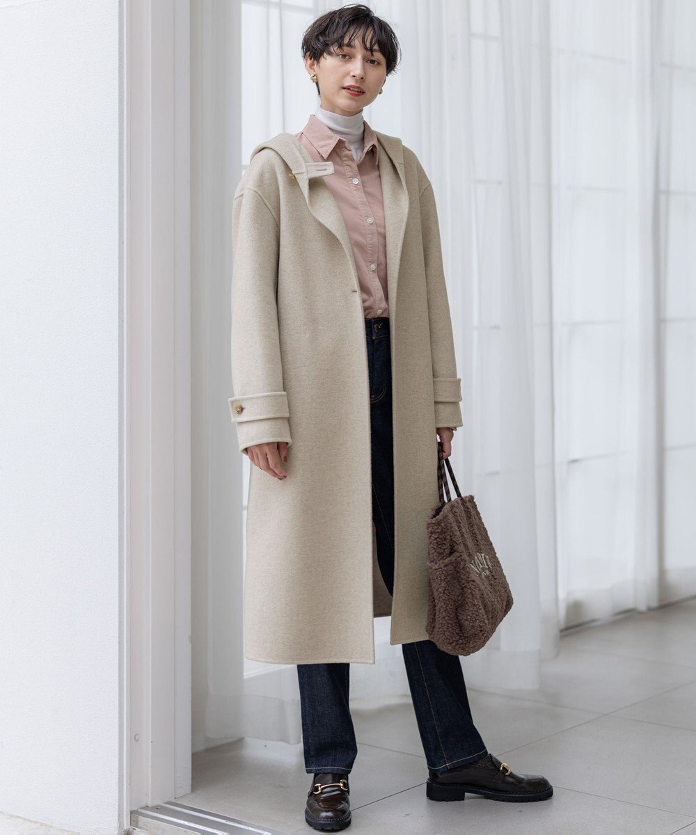 23区 S 【滝沢眞規子さん着用/VERY掲載】MANTECOPureリバー フード ロングコート 