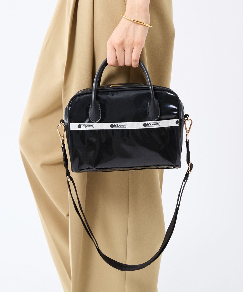 LeSportsac SQUARE TH CROSSBODY/アップタウンブラックシャイン/ブラック2 