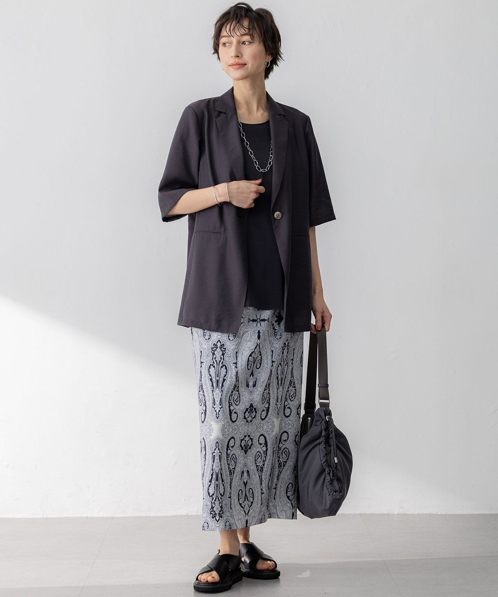 23区 【Oggi6月号掲載/速乾性/接触冷感】シアータンブラー ハーフスリーブ ジャケット 