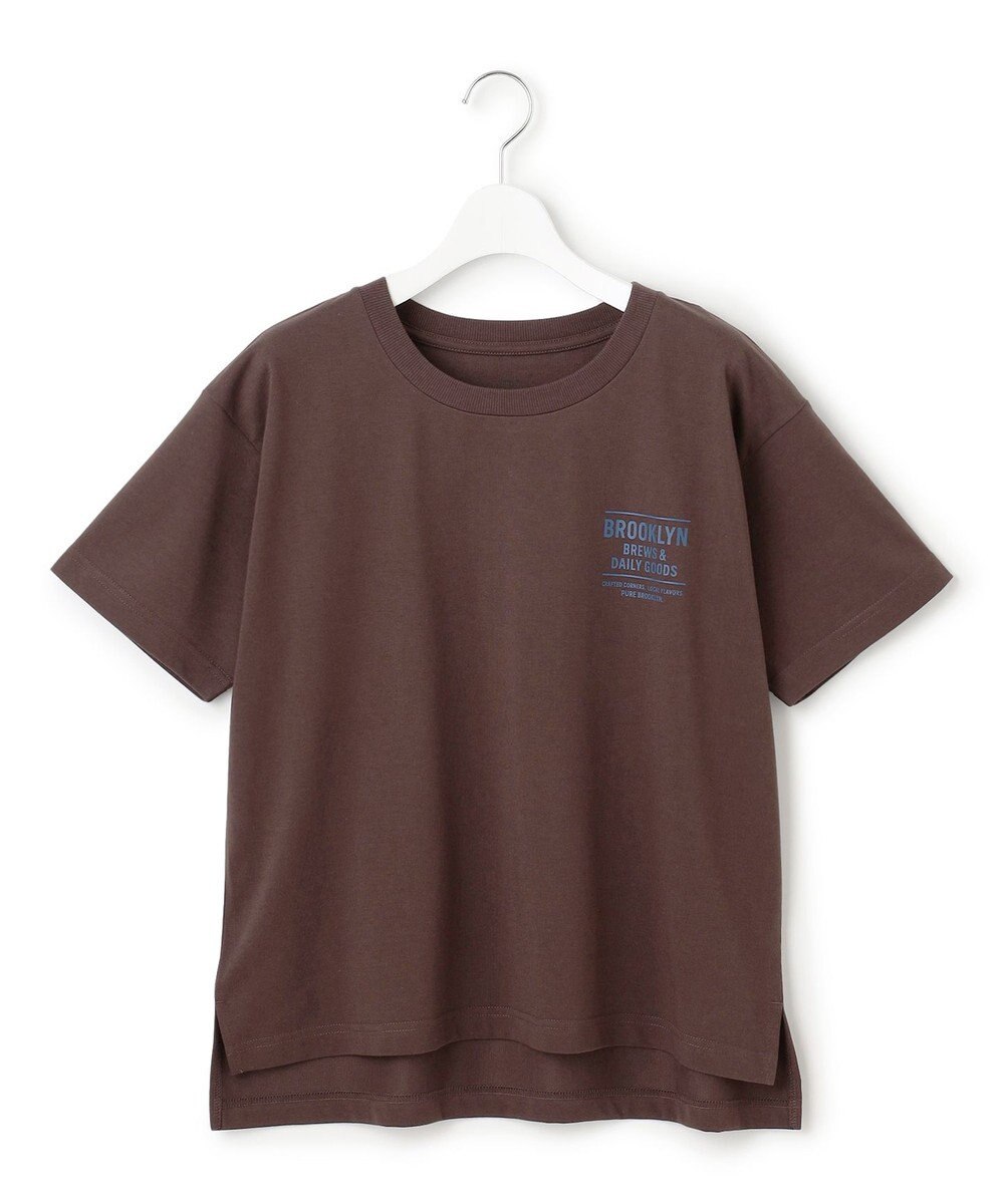 J.PRESS YORK STREET 【WOMEN】カフェロゴプリント Tシャツ 
