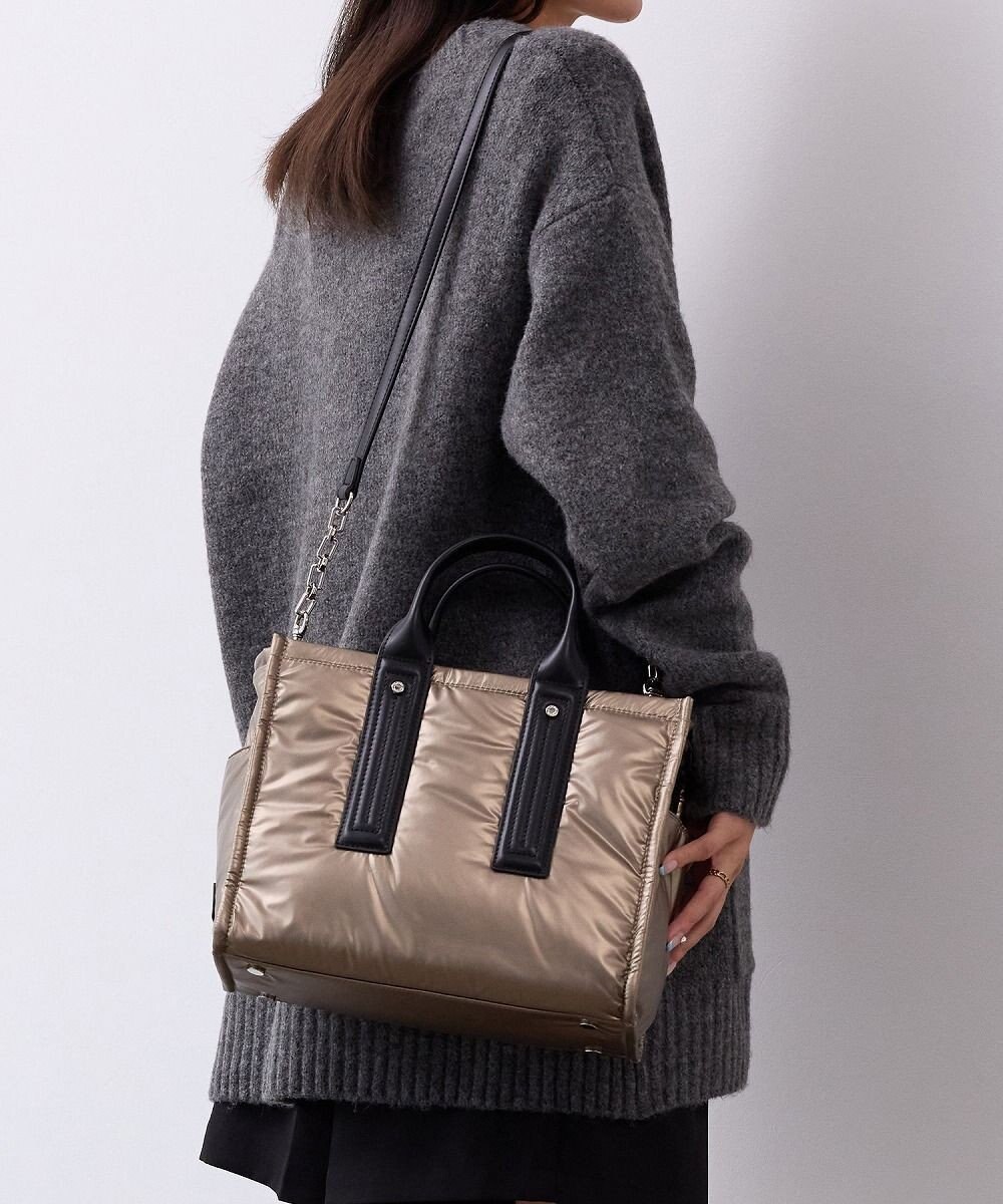 TOPKAPI 【TREASURE TOPKAPI】メタリック パデット ショルダー付 トートバッグ 