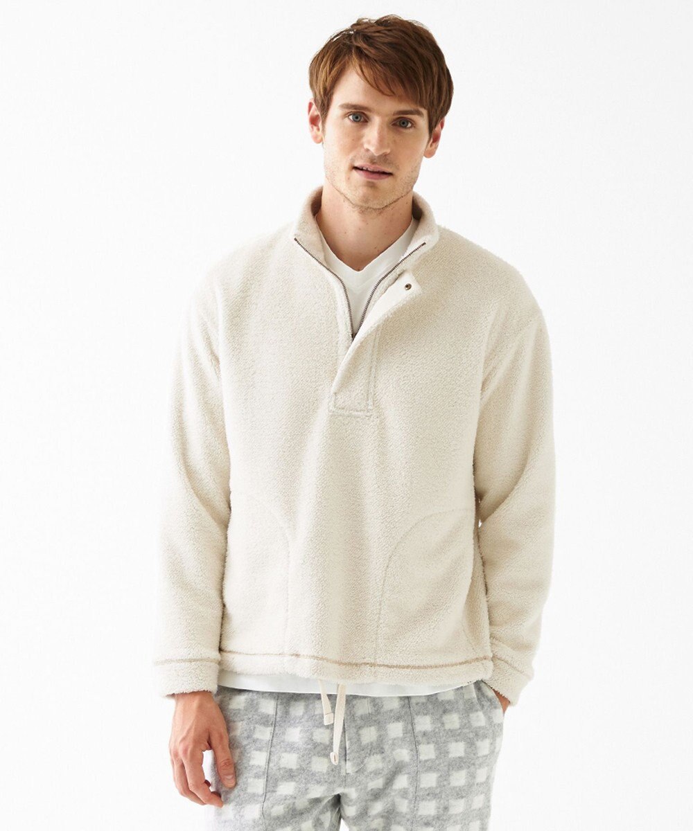 JOSEPH ABBOUD MOUNTAIN 【SPACE／UNISEX】ボアソリッド プルオーバー 