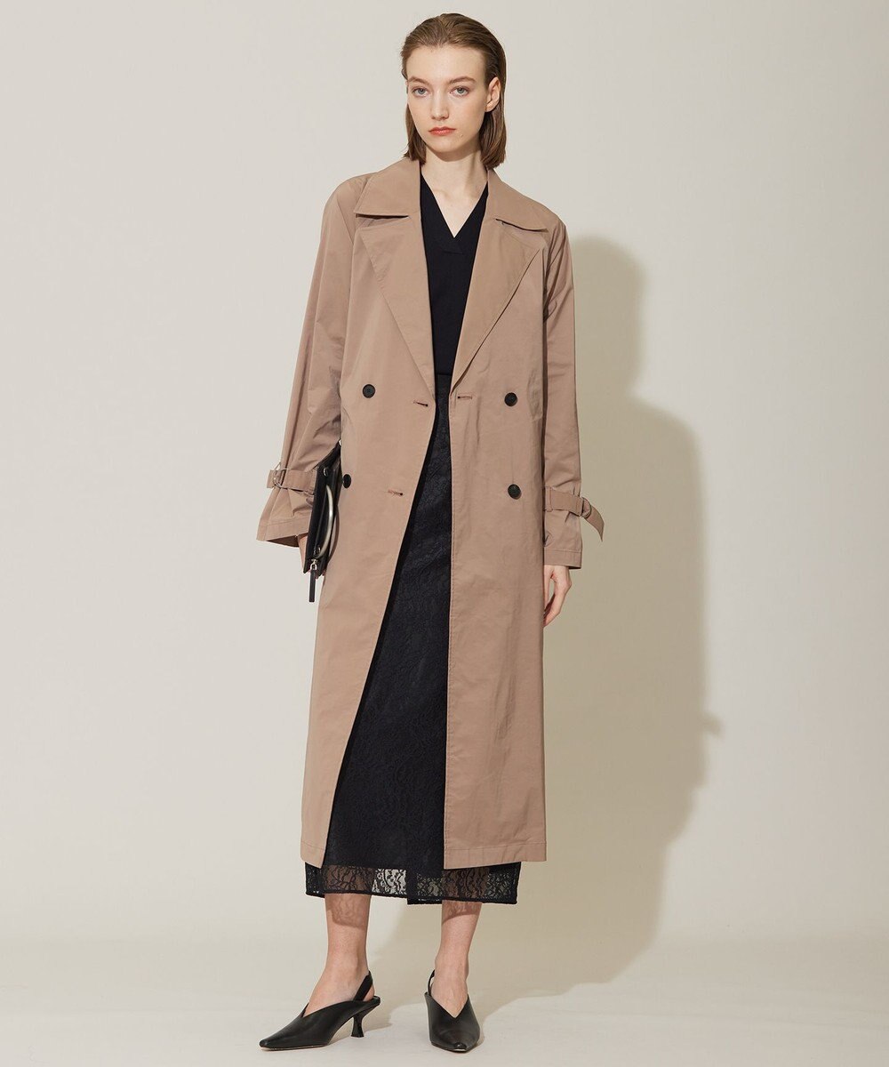 ICB 【撥水加工】 メモリーストレッチタフタ トレンチコート 