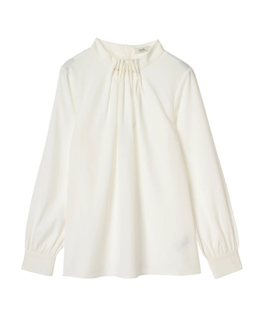earth music&ecology パールタックブラウス 