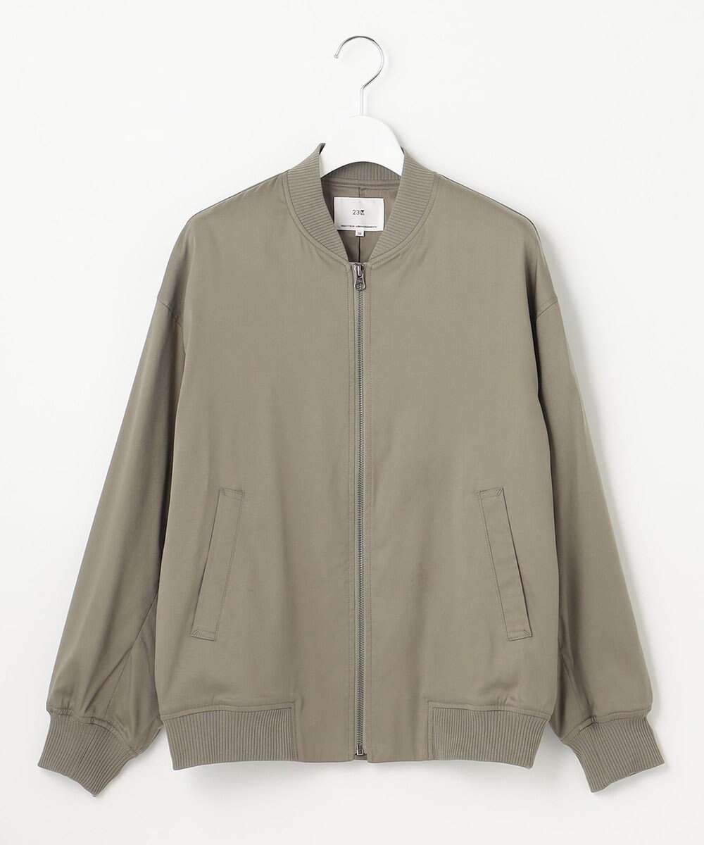 23区 【洗える】テンセルナイロンストレッチ MA-1 ブルゾン 