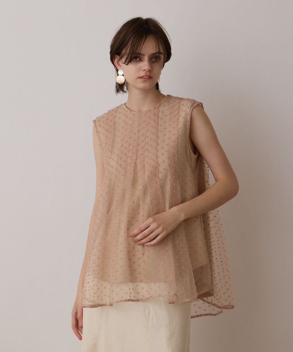 GRACE CONTINENTAL シアージャガードカットトップ 