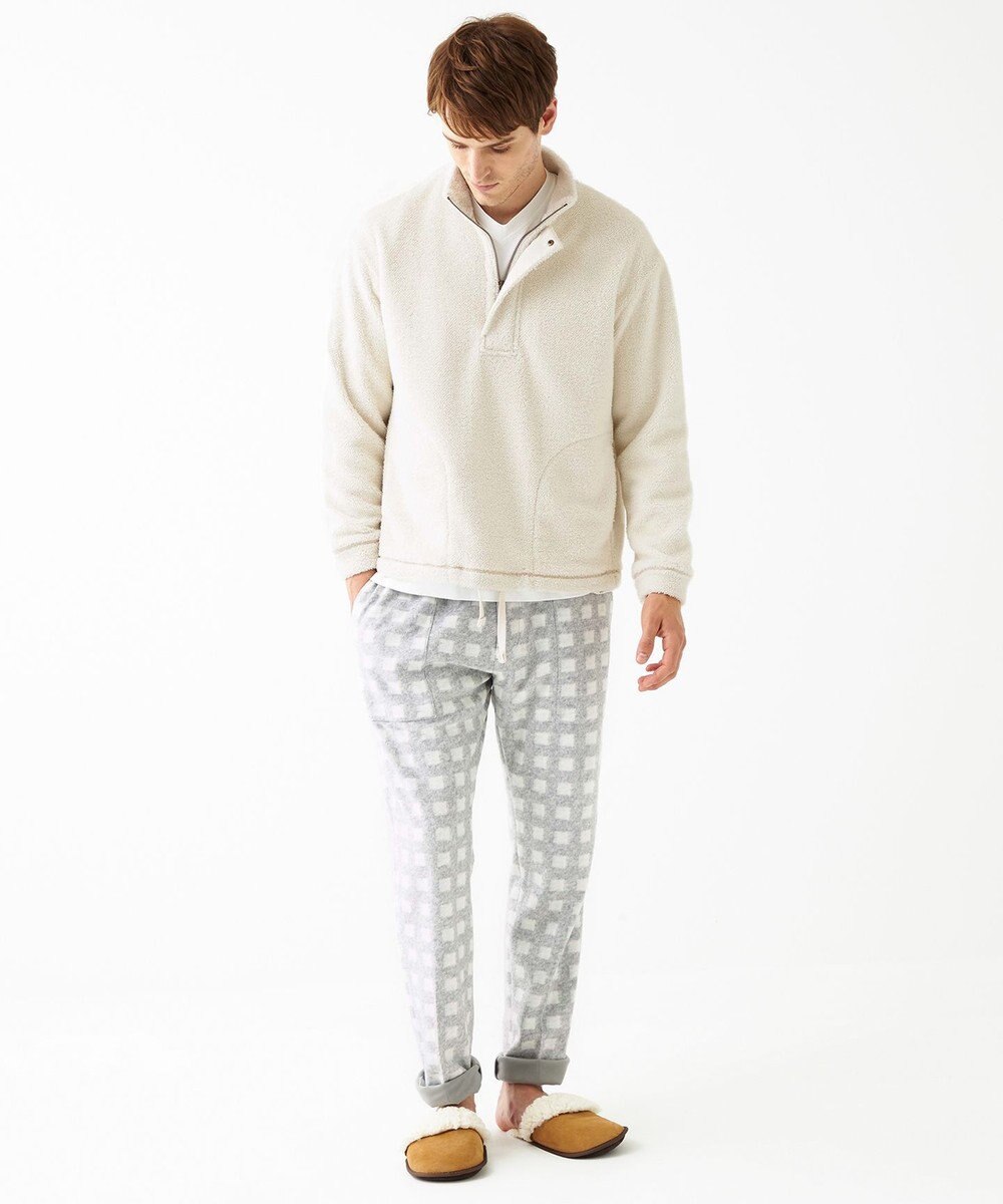 JOSEPH ABBOUD MOUNTAIN 【SPACE／UNISEX】ボアソリッド プルオーバー 