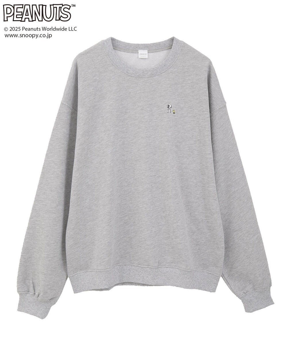 Green Parks ■PEANUTS スヌーピーミニ刺繍スウェット 