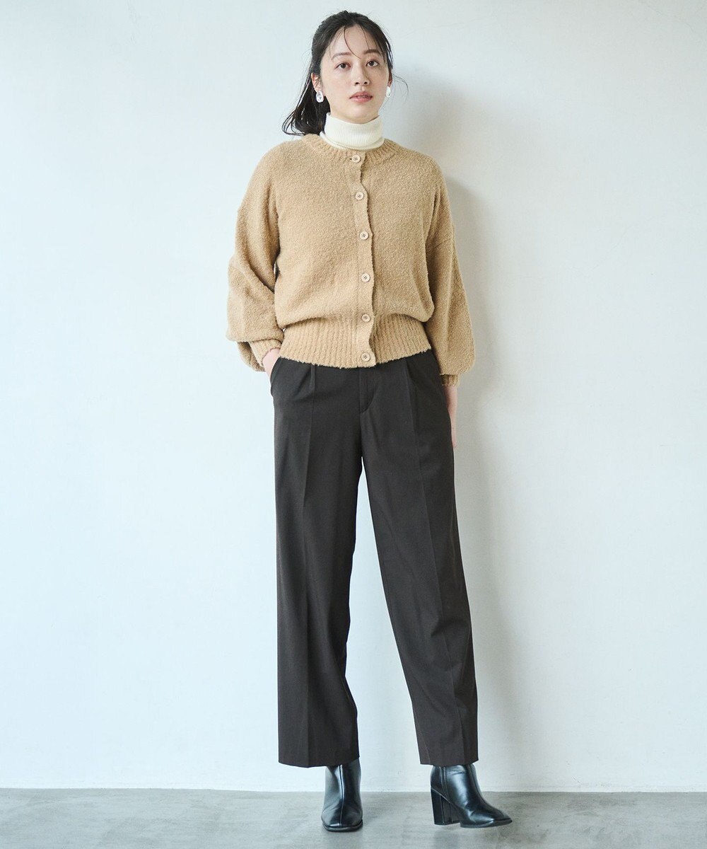 #Newans 【洗える】ボリュームスリーブニットカーディガン 