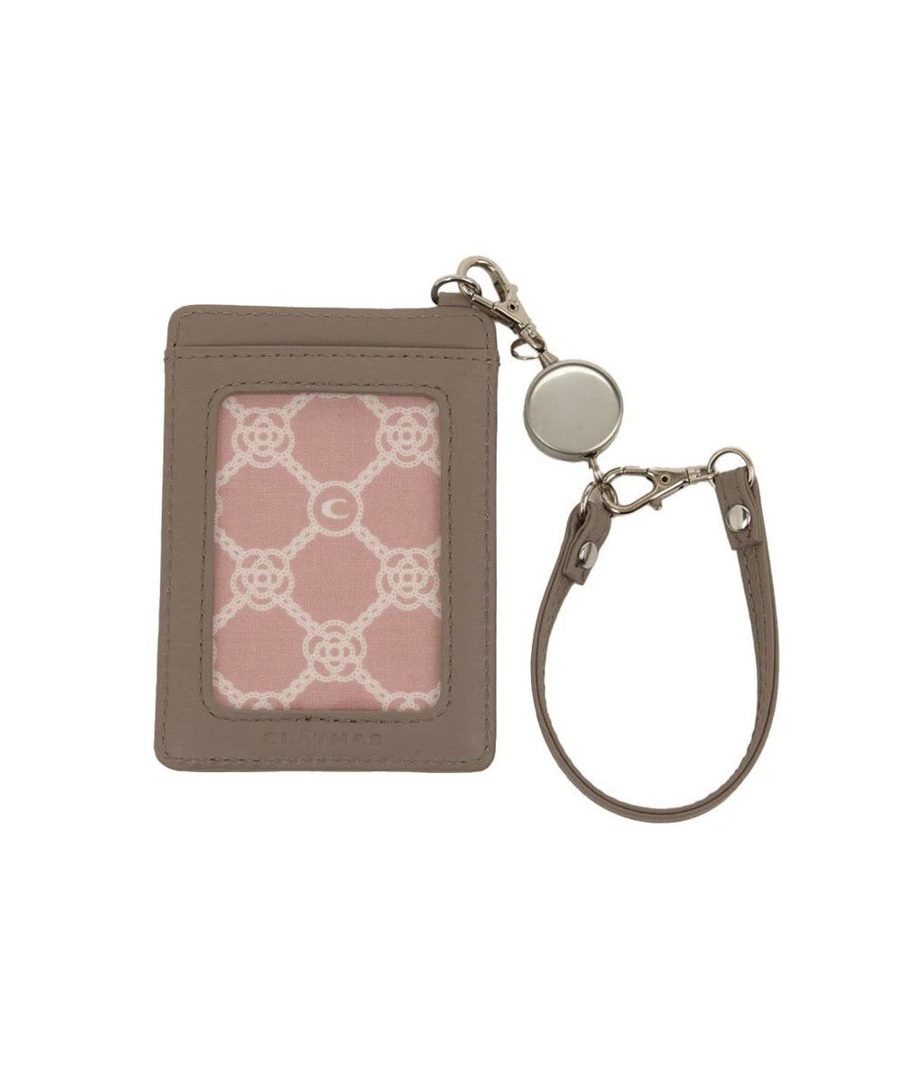 CLATHAS ワッフル リール付きパスケース 