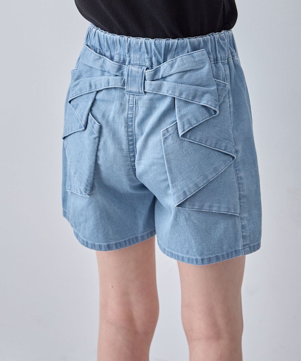 ANY KIDS 【洗濯機可能】バックリボン ショートパンツ 