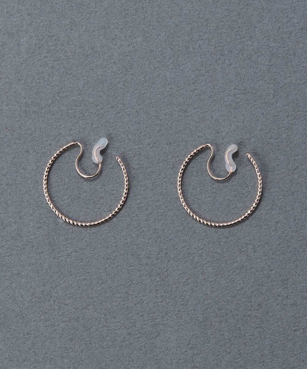 Phoebe 〈痛くないシリーズ/金属アレルギー対応〉ファインスレッドフープライトフィットイヤリング シンプル/フープイヤリング/細い 