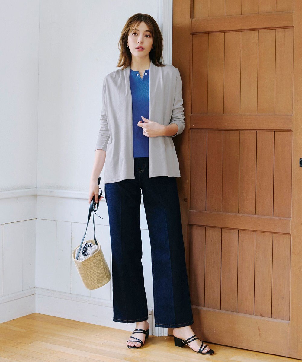 Tiaclasse 【小倉優子さん着用・洗える】フレンチスリーブニットトップス 