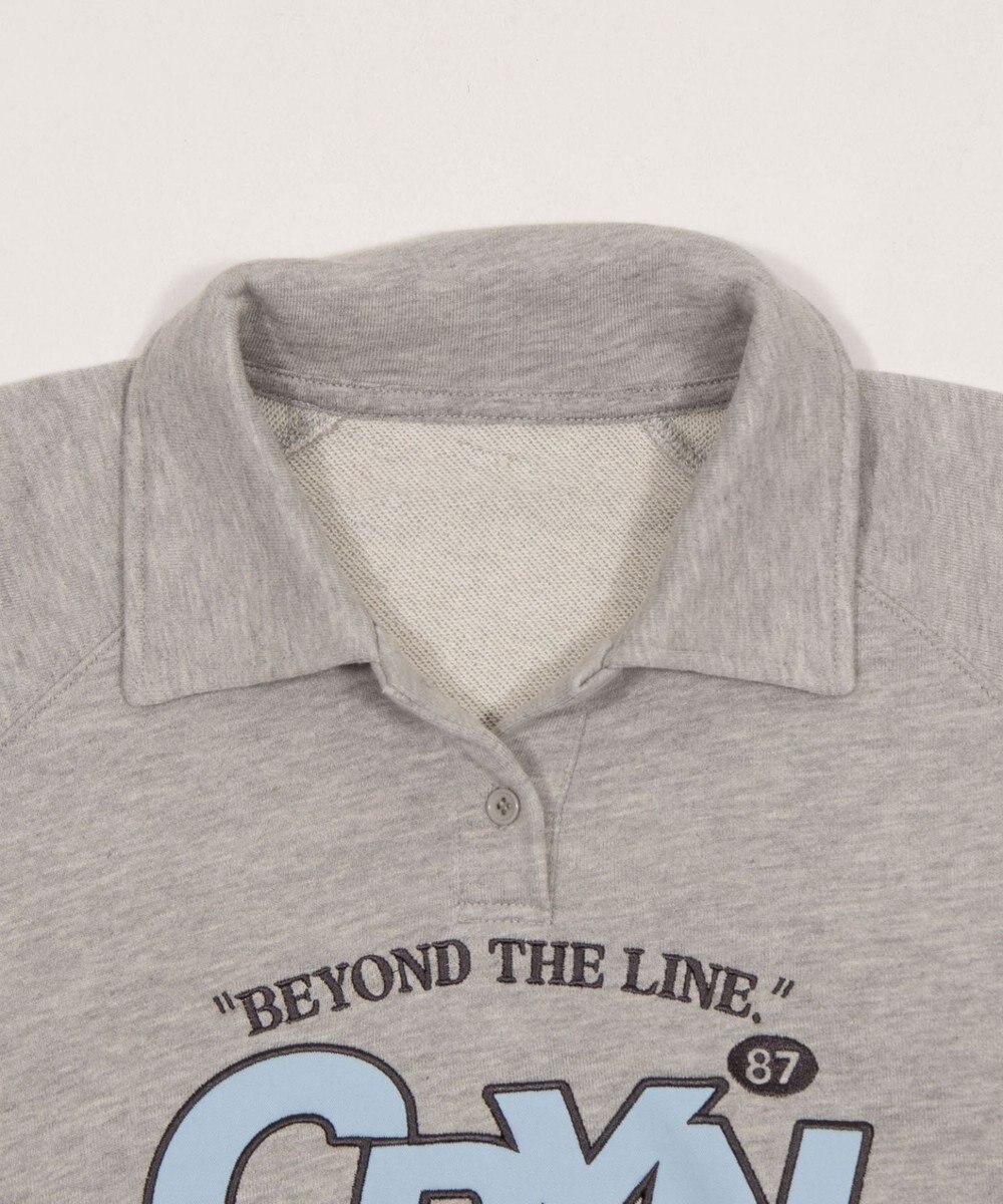 WEGO 襟付きグラフィックショートスウェット 