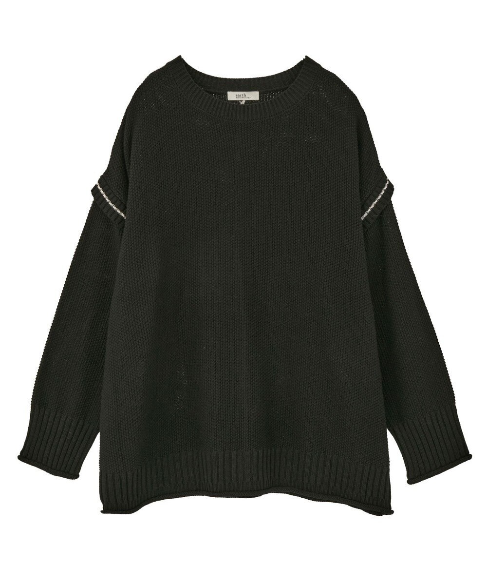 earth music&ecology 【洗濯機洗い可 / 選べる丈】アンチピリングC/A選べる丈配色ニット 