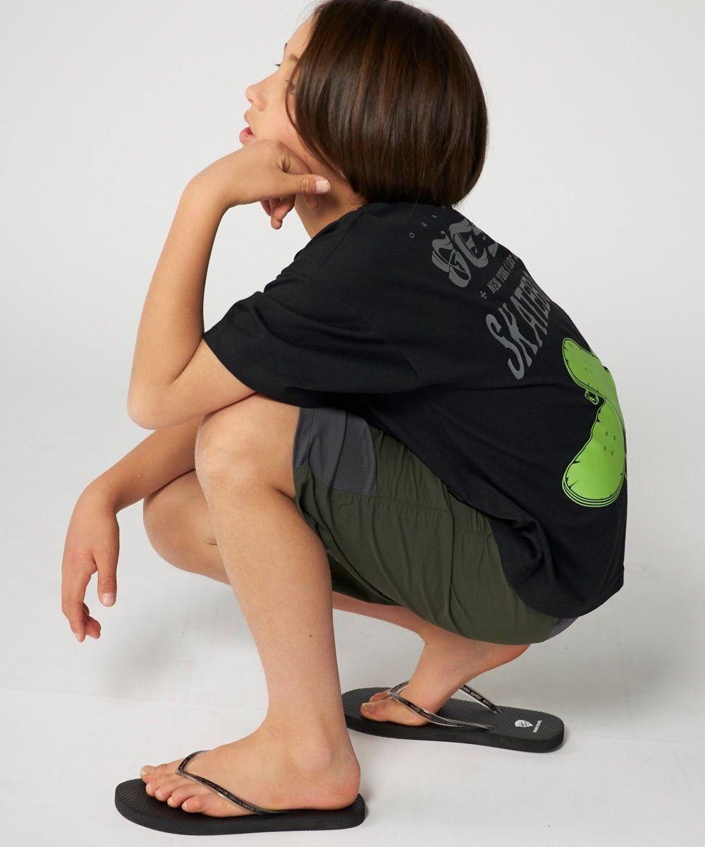 OP／FILA 【SEVEN2】異素材切替ナイロンパンツ 