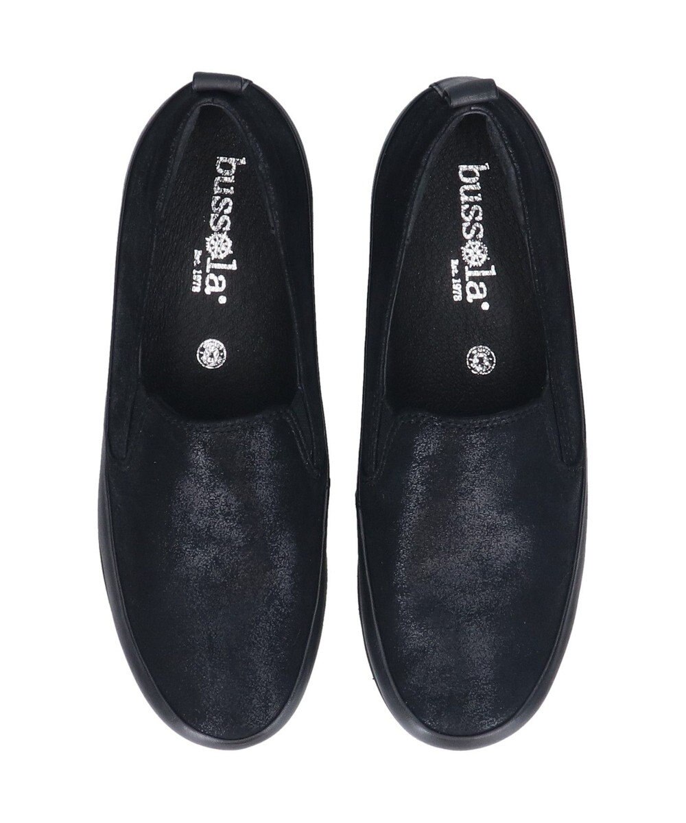 INTER-CHAUSSURES ＜衝撃軽減・防カビ抗菌＞【BUSSOLA】撥水レザースリッポンスニーカー 
