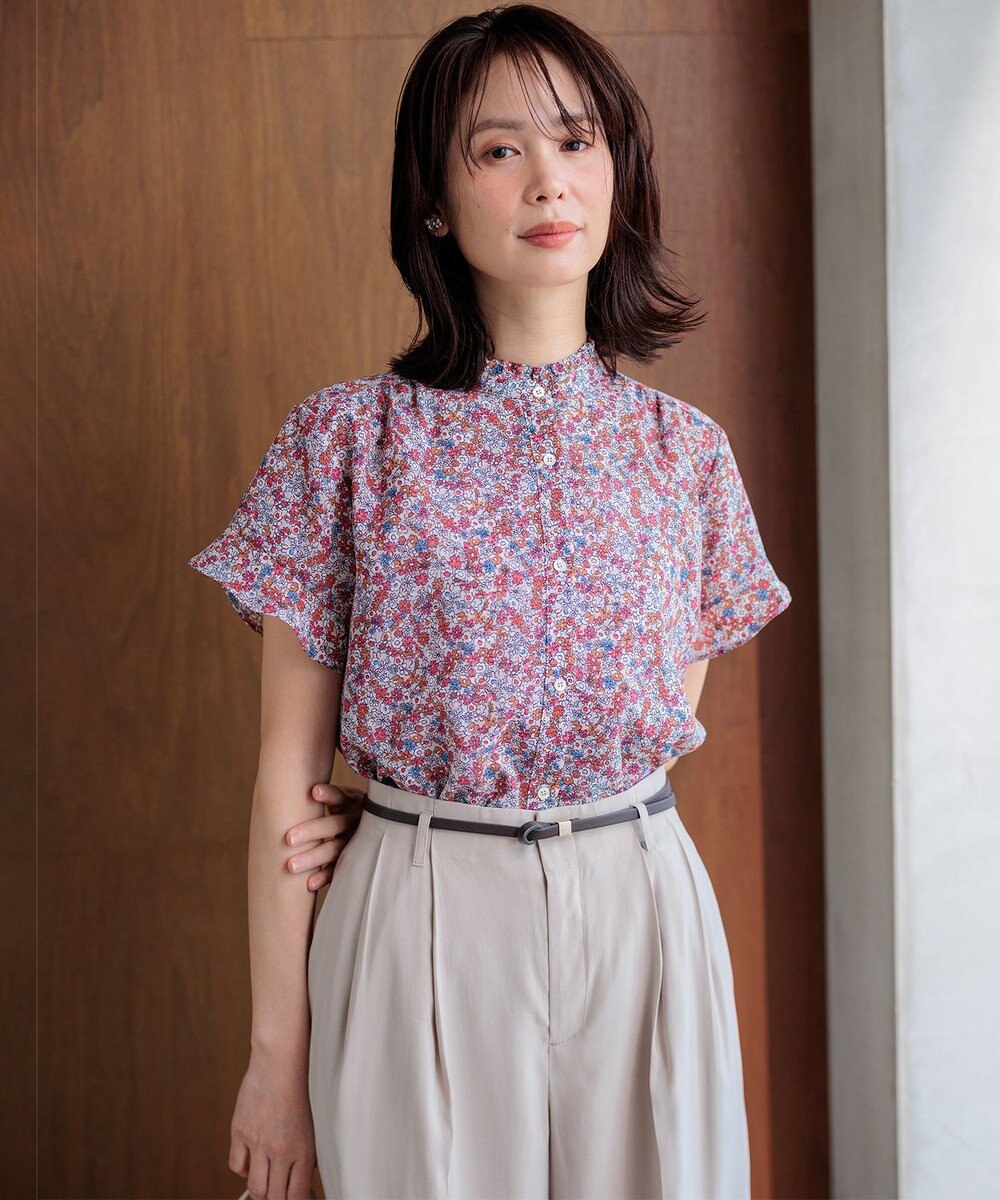 組曲 【先行予約】フラワーガーデンプリント ブラウス 