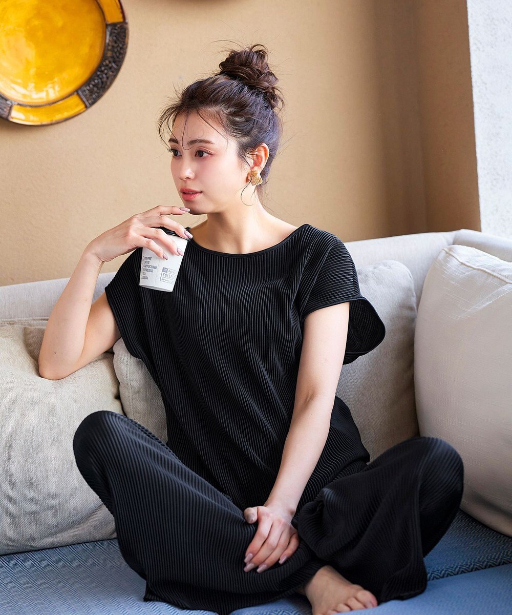 Tiaclasse 【2点セット・新色追加・洗える】クリスタルプリーツセットアップ 