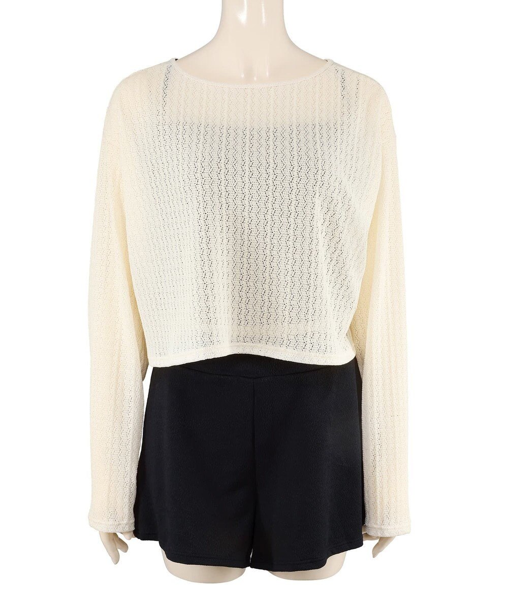 San-ai Resort（三愛水着楽園） 【WEB限定】ニットレーストップス付き4点セット水着 