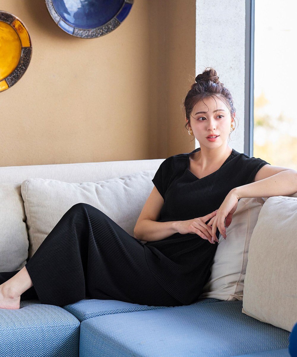 Tiaclasse 【2点セット・新色追加・洗える】クリスタルプリーツセットアップ 