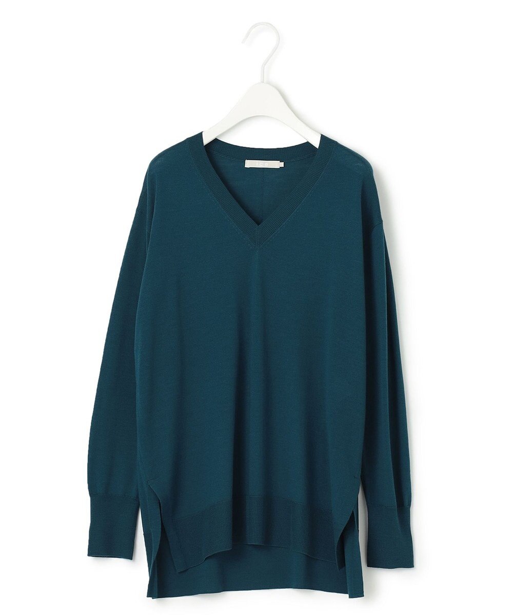 ICB 【洗える】 コンパクトウール Vネックプルオーバー 