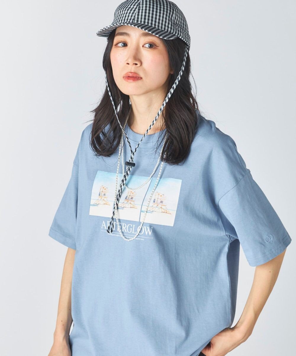 OP／FILA 【Ocean Pacific】フォトプリントTシャツ 