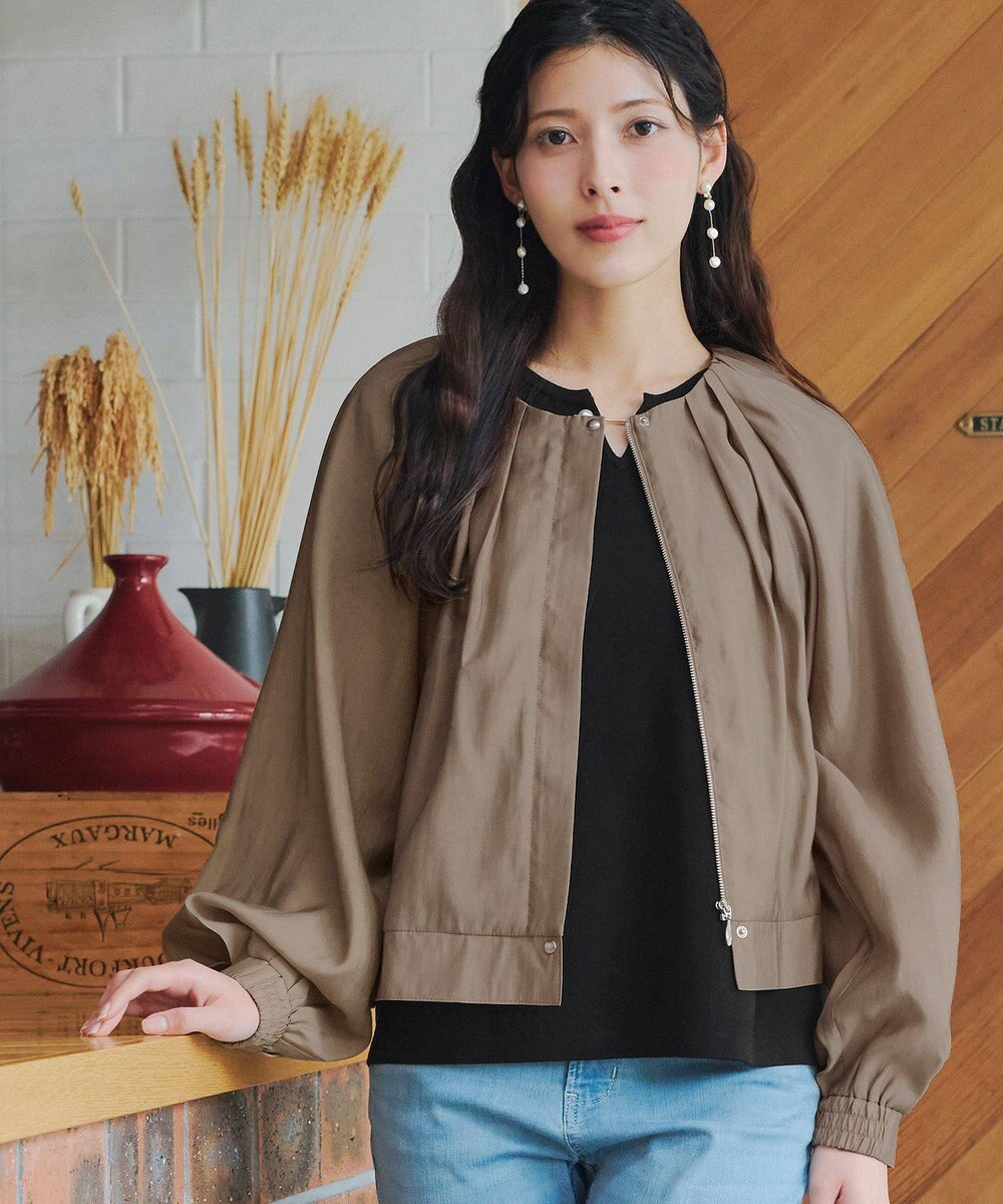 Tiaclasse 【小倉優子さん着用・洗える】フレンチスリーブニットトップス 