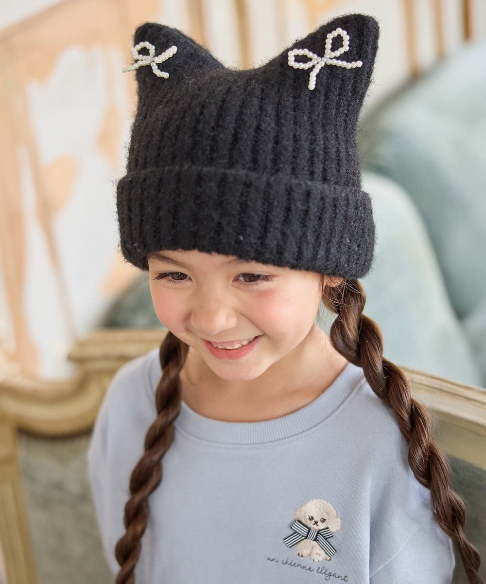 ANY KIDS ネコニットキャップ 