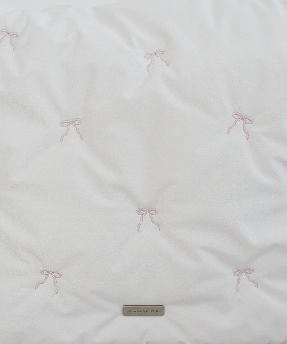 Maison de FLEUR リボン刺繍パファートートバッグ 